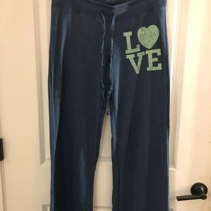 PINK sweatpants navy blue size medium